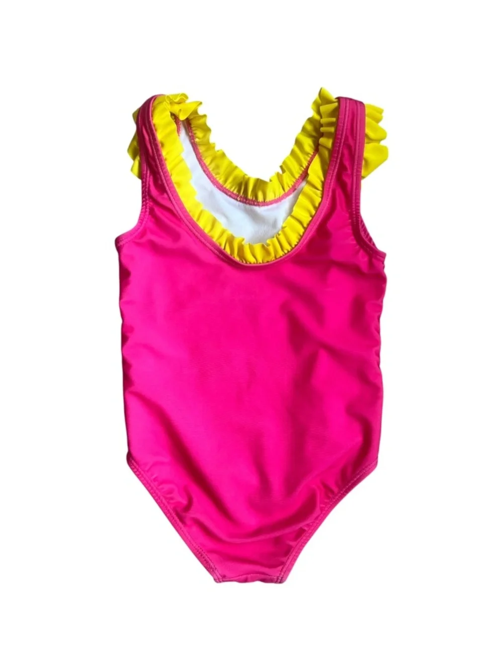 Peppa Pig One Piece Swimsuit Rainbow Ruffle Shoulder 4T Girls